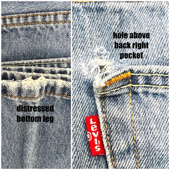 Levi's 505 Jeans Men's 32x34 100% Cotton Denim Straight Leg Mid-Rise Classic - Picture 3 of 8